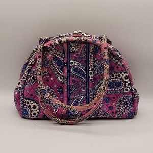 Vera Bradley Quilted Paisley Clasp-Top Handbag